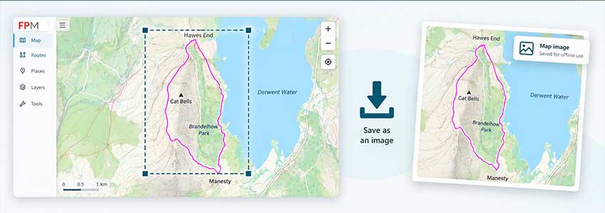 Illustration of saving a map image